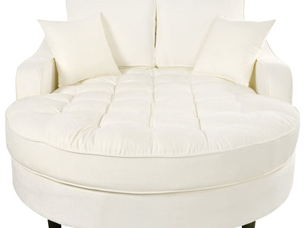 Modern Chaise Lounge Upholstered Sofa Couch With Tufted Seat And Detachable Pillows For Living Room