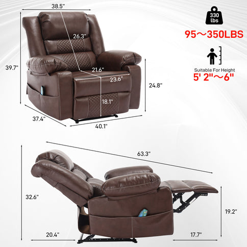 Breathable Massage Recliner Manual Chair