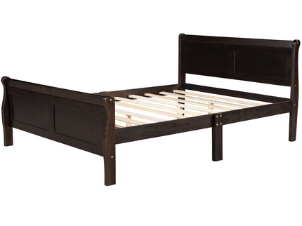 Platform Bed Frame Mattress Foundation Sleigh Bed With Headboard / Footboard / Wood Slat Suppor