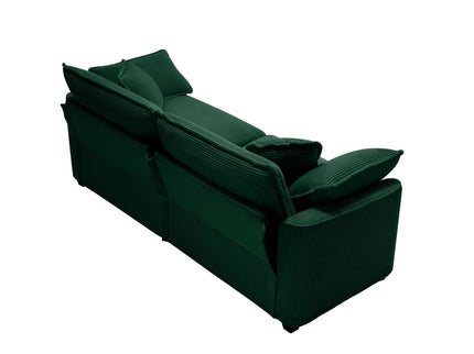 Modern 2 Seater With 4 Pillows, Upholstered Deep Seating Loveseat