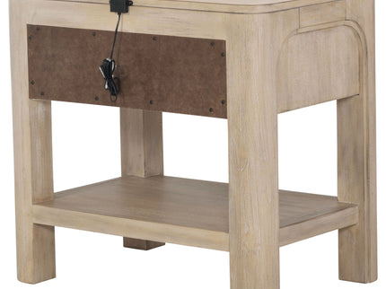 Flores - 1 Drawer Nightstand With Dual USB Ports - Mango Color