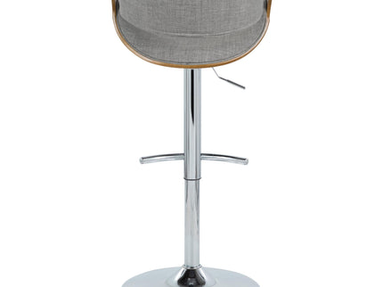 Curvo - Mid Century Modern Adjustable Barstool With Swivel With Rounded T Footrest (Set of 2)