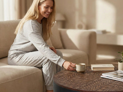 Round Coffee Table With Storage Function For Living Rooms