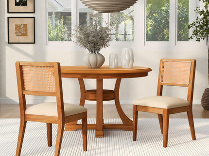 Compact Ergonomic Upholstered Side Chairs (Set of 2)