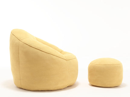Bedding Bean Bag Sofa Chair High Pressure Foam With Footrest