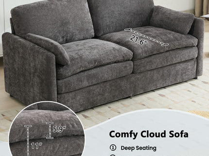 Cozy Upholstered Cushion Loveseat Sofa For Living Room