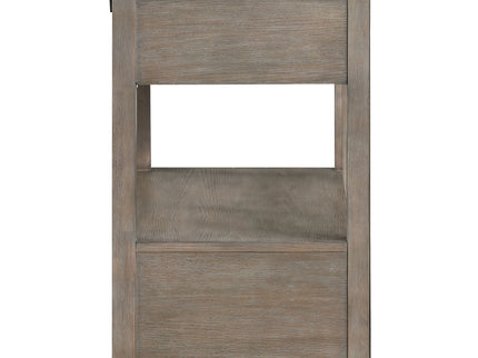 Prescott - 2 Drawers Nightstand With Open Shelf - Taupe