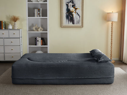 Floor Convertible Sleeper Sofa Bed With 2 Pillows