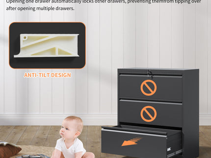 Premium Drawer Metal Lateral File Cabinet With Lock