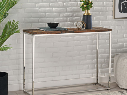 Console Table - Brown / Silver