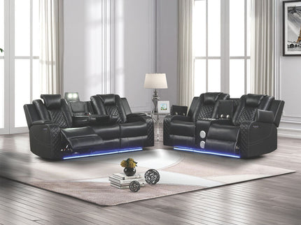 Benz - Power Recliner Set With LED Lighting And USB Charging
