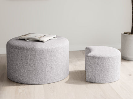 Upholstered Nesting Coffee Tables, Side Table, Footrest, Ottoman & Seat For Living Room Bedroom Entryway Office (Set of 2) - Beige