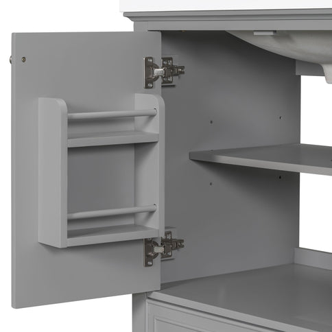 Modern Bathroom Vanity Base Only With Doors And Drawer