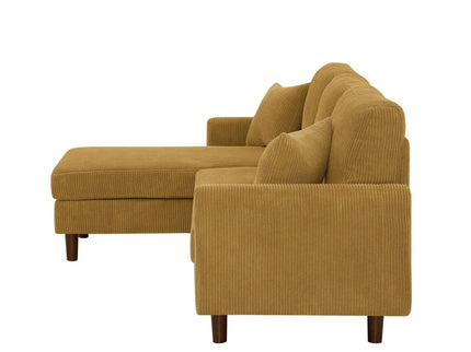 Upholstered Sectional With Toss Pillows