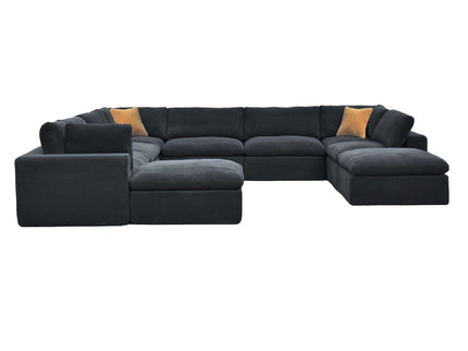 Custom Configuration Modular Sectional With Toss Pillows