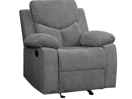 Kalen - Chenille Glider Recliner - Gray