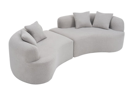 Curved 4 Seater Full Compression Sponge Sofa