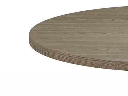 Tannen - Round Dining Table - White And Gray