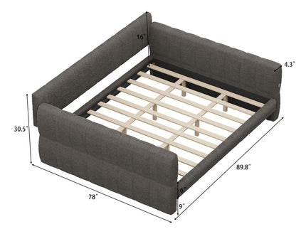 Upholstered Platform Bed With USB Charging