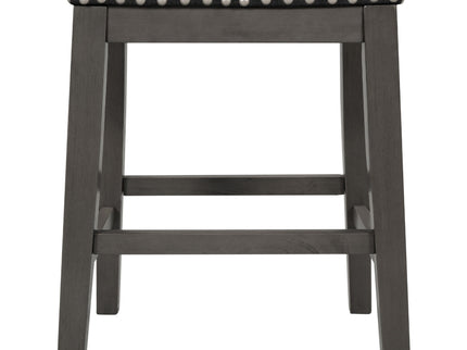 5 Pieces Counter Height Rustic Farmhouse Dining Room Wooden Bar Table Set With 2 Stools And 2 Chairs