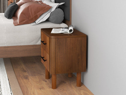 Logan - Nightsd Bed Side Tables With 2 Drawers - Brown