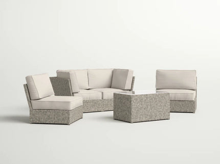Stylish Modular Wicker Patio Seating Group