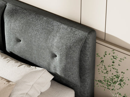 Airframe - Upholstered Bed Frame With Double Layered Upholstered Headboard