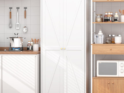 Adjustable 2 Door Storage Cabinet With Adjustable Shelves