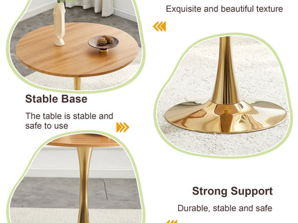 Round Dining Table With Thickened Top For Kitchen