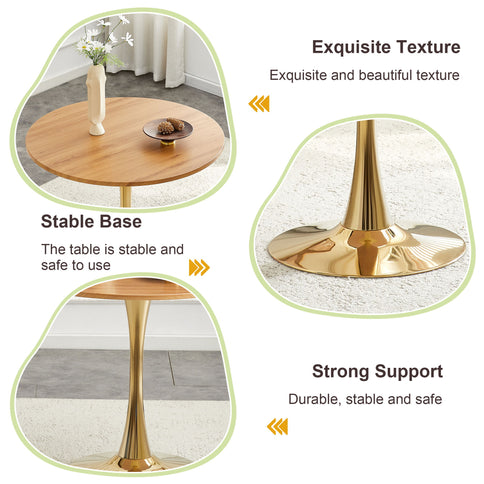 Round Dining Table With Thickened Top For Kitchen