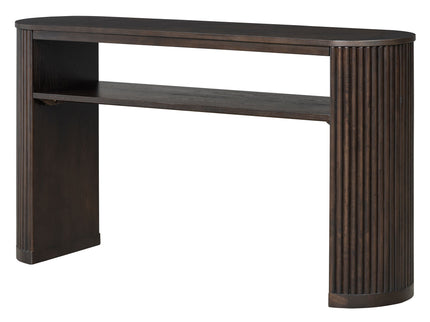 Console Table With Fluted Legs, Open Shelf