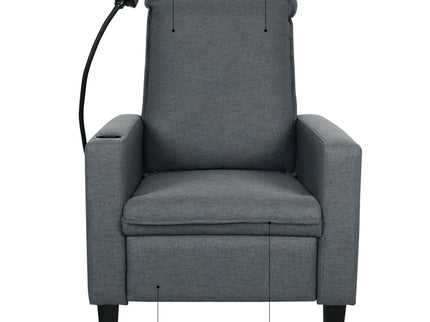 Recliner Chairs For Adults, Adjustable Recliner Sofa With Mobile Phone Holder & Cup Holder, Modern Reclining Chairs Fabric Push Back Recliner Chairs For Living Room, Bedroom