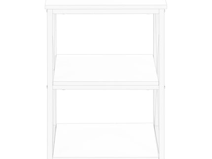3 Tier Accent Table, Side Marble Look Contemporary & Modern
