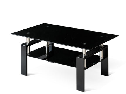 Tempered Glass Table With Storage