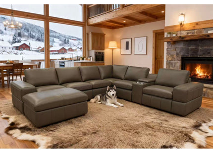 Modular Sectional With Large Square Arms, Custom Configuration