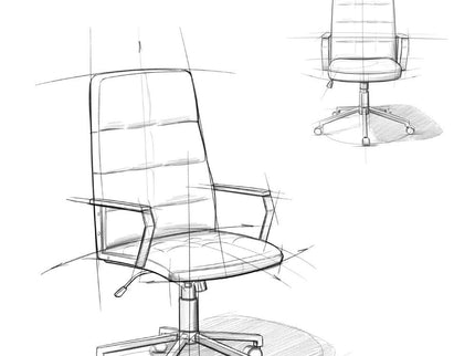 Foley - Swivel Office Chair - Distressed Blue