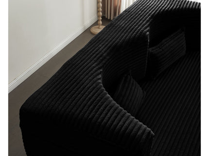 Floor Convertible Sleeper Sofa Bed With 2 Pillows