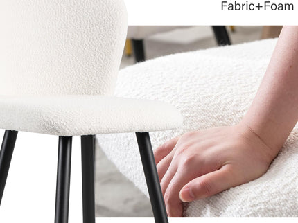 Modern Style Barstool, Tipped Ends, Suitable For Various Decoration Styles - White