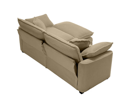 Oversized Modular Cushion Sofa With Ottoman, Low Back, Deep Seating Sofa Set