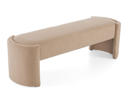 Simple Long Ottoman Bench - Light Camel
