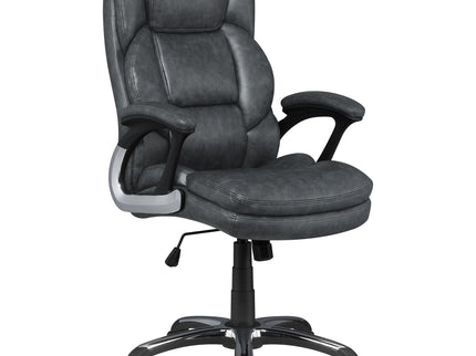 Stanton - Upholstered Adjustable Chair With Padded Arms And Adjustable Height - Gray