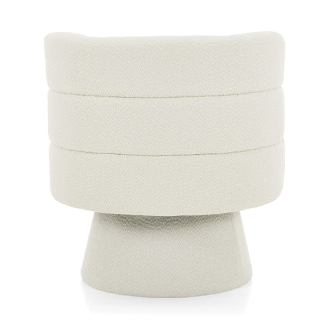 Swivel Accent Chair, 360° Rotating Design With Ergonomic Support For Living Room, Bedroom & Home Office - Cream White