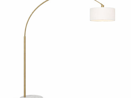 Ambient - Arch Floor Lamp With Large Shade - Gold / White