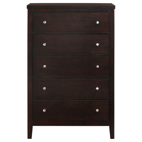Payton - 5 Drawer - Cappuccino