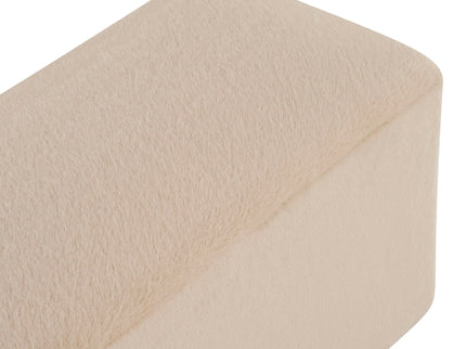 Long Plush Ottoman, Simple Footstool And Seat For Home Use - Almond