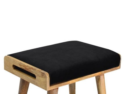 Tray Style Footstool - Black