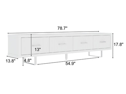 TV Stand With Slatted Drawers