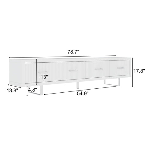 TV Stand With Slatted Drawers