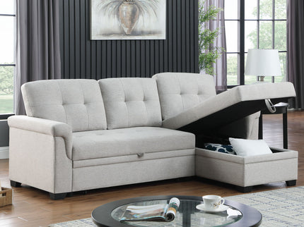 Lucca - Reversible Sleeper Sectional Sofa With Storage Chaise