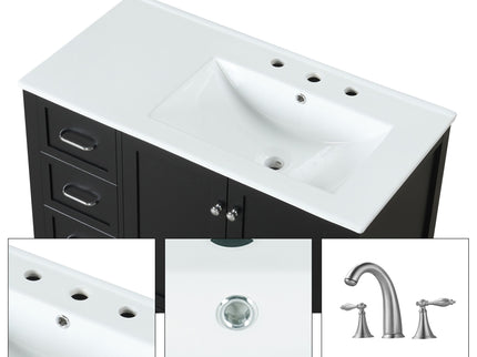 Modern Bathroom Vanity With Sink Top, 2 Doors And 2 Drawers